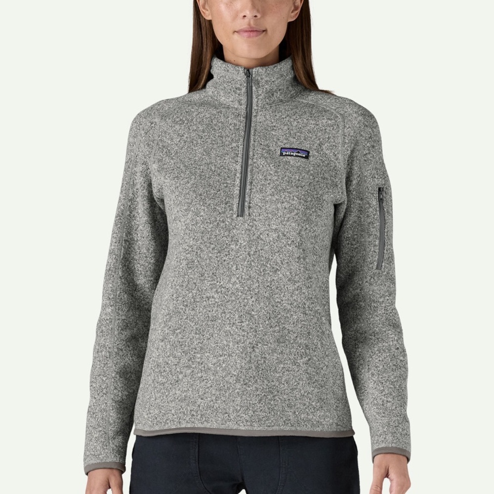Patagonia Women’s Small Gray 1/4 Zip Up Sweater High Collar Fleece
